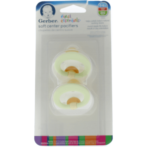 Gerber First Essentials Pacifiers, Latex, 0M