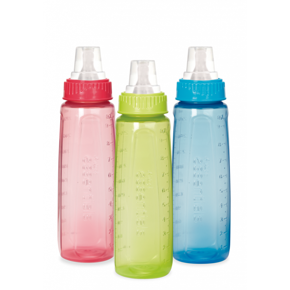 Gerber First Essentials Bottle, Latex, Medium Flow, 9 Oz, 4M