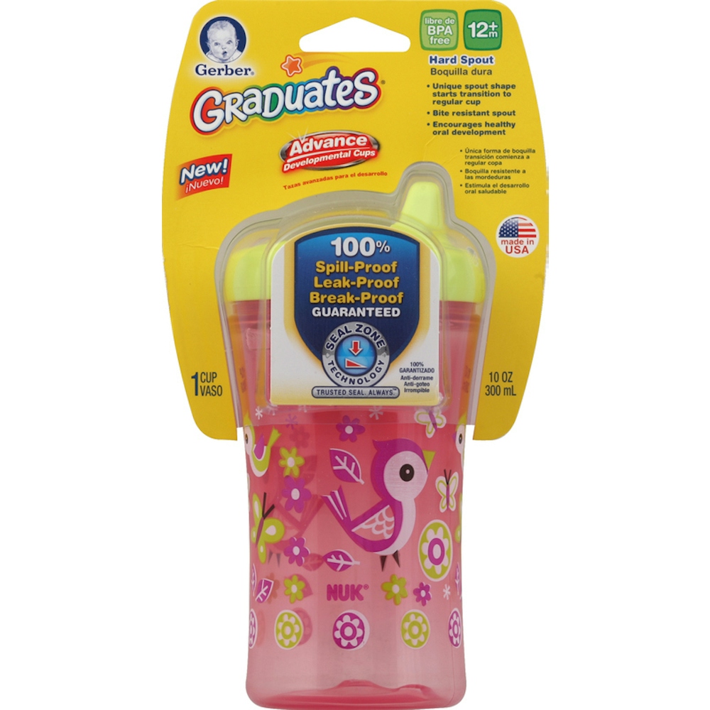 Gerber Developmental Cup, Hard Spout, 10 Ounce, 12 M