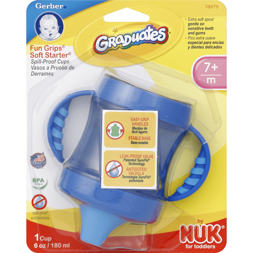 Gerber Graduates Fun Grips Soft Starter Spill-Proof Cups