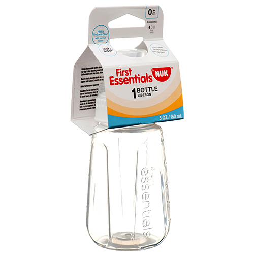 First Essentials Gerber Clear View Bottle 5oz, 1pk, Slow Flow, Silicone