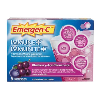 Emergen-C Immune Plus System Support With Vitamin D Blueberry-Acai