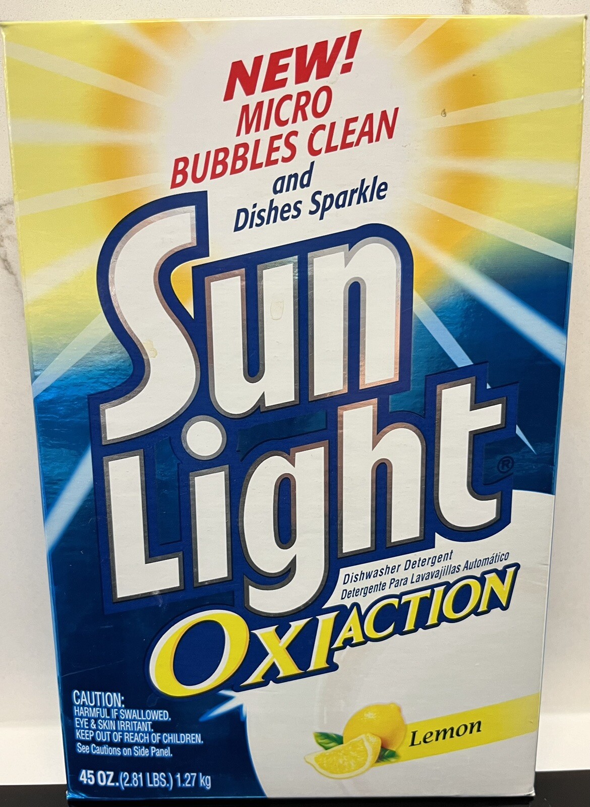 Sunlight Dishwasher Detergent Powder Sun Light Dishwashing Soap 45 Oz OxiAction