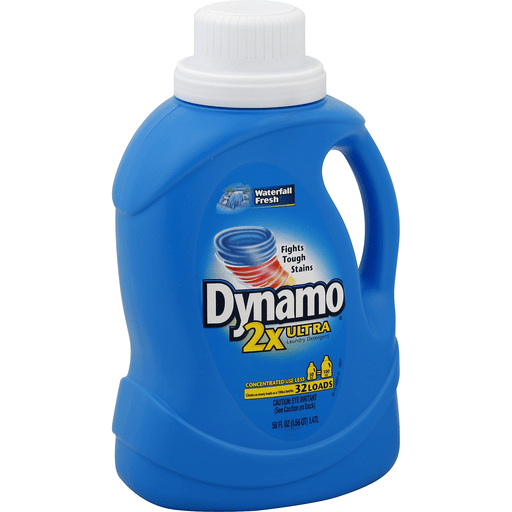 Dynamo Laundry Detergent, 2X Ultra Concentrated, Waterfall Fresh
