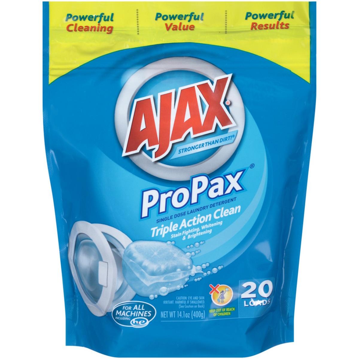 U S Nonwovens Corp Ajax ProPax Triple Action Clean Single Dose Laundry Detergent 14.1 Oz. Bag