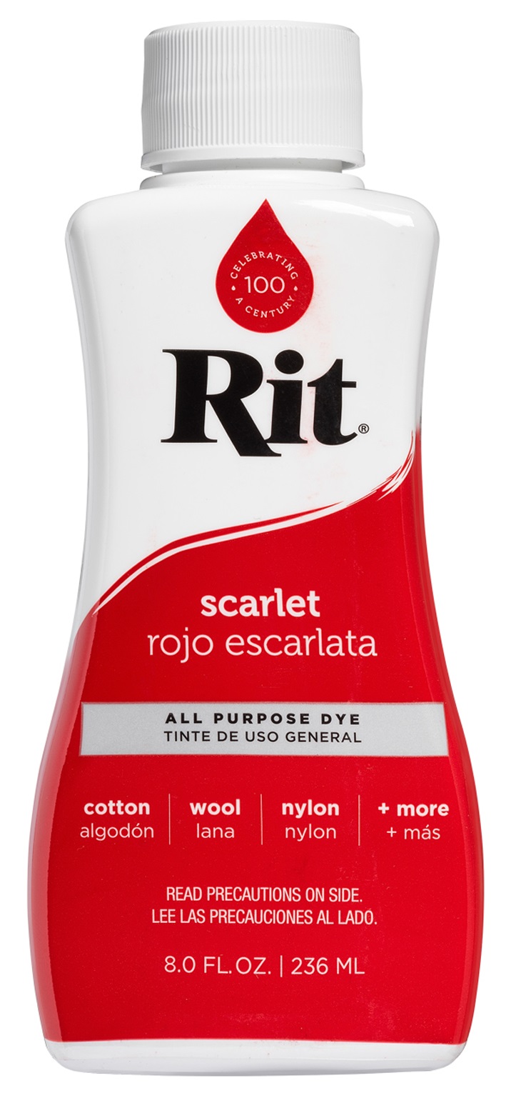 Rit 8 Oz. All Purpose Scarlet Liquid Dye For Fabric And More