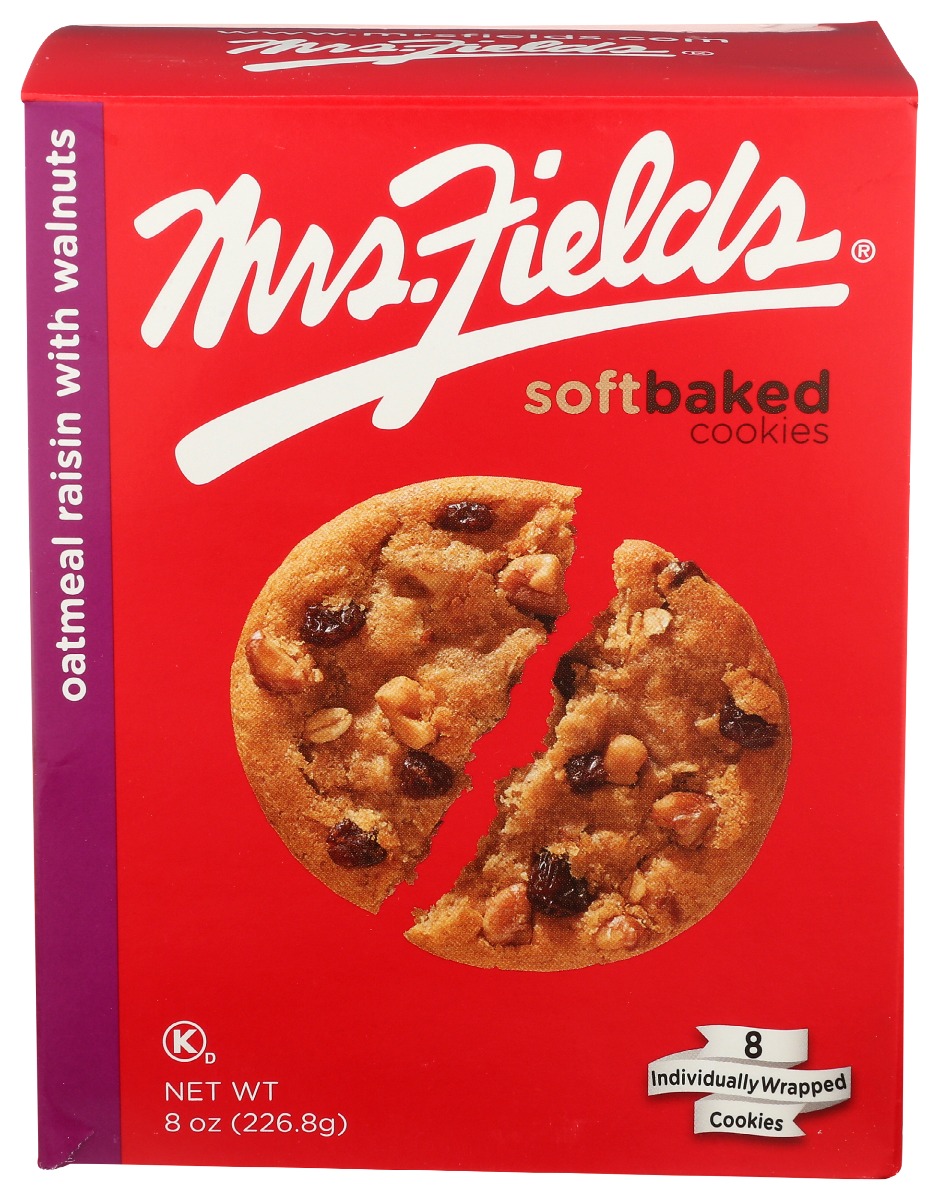 Mrs Fields Cookies, Soft Baked, Oatmeal Raisin With Walnuts