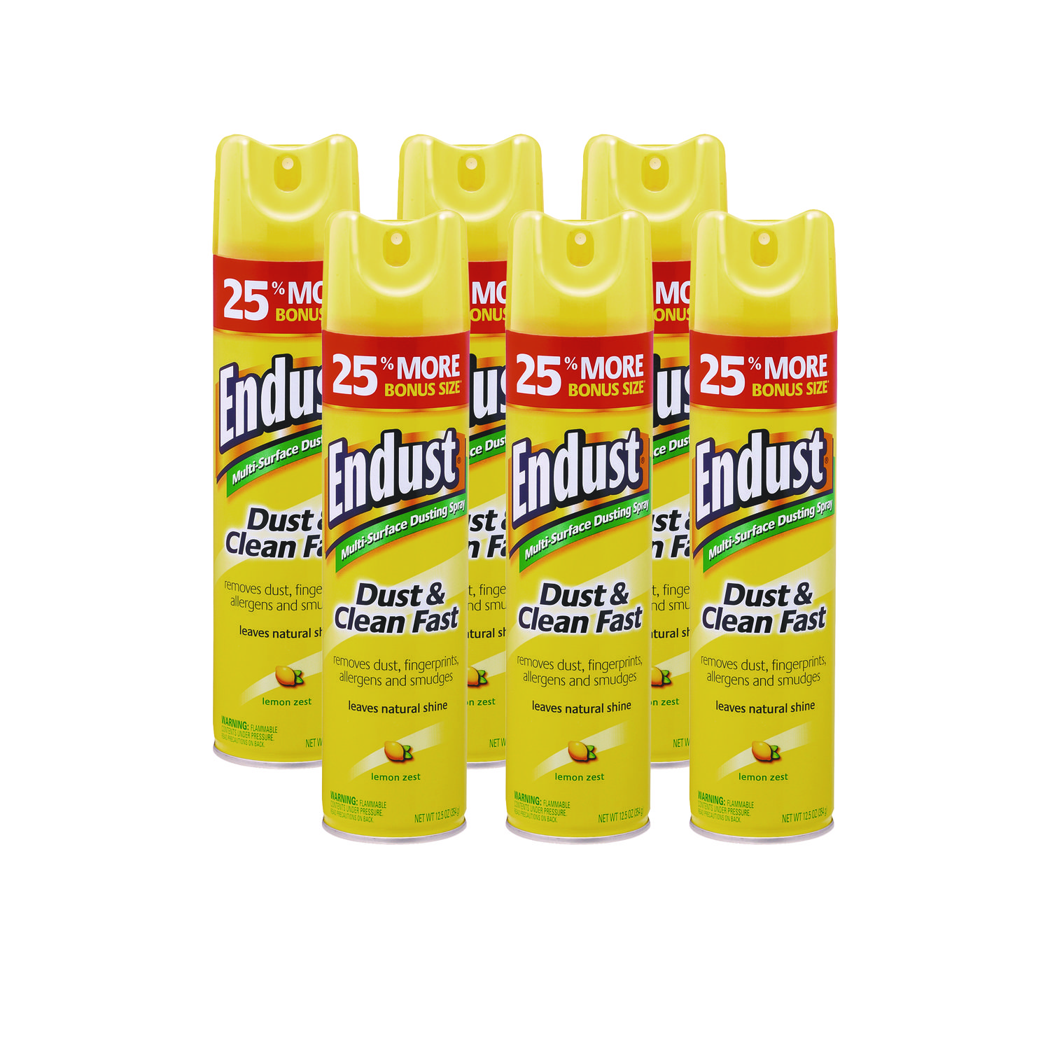 Endust Multi-Surface Dusting & Cleaning Spray Aerosol, Lemon Zest, 12.5 Oz