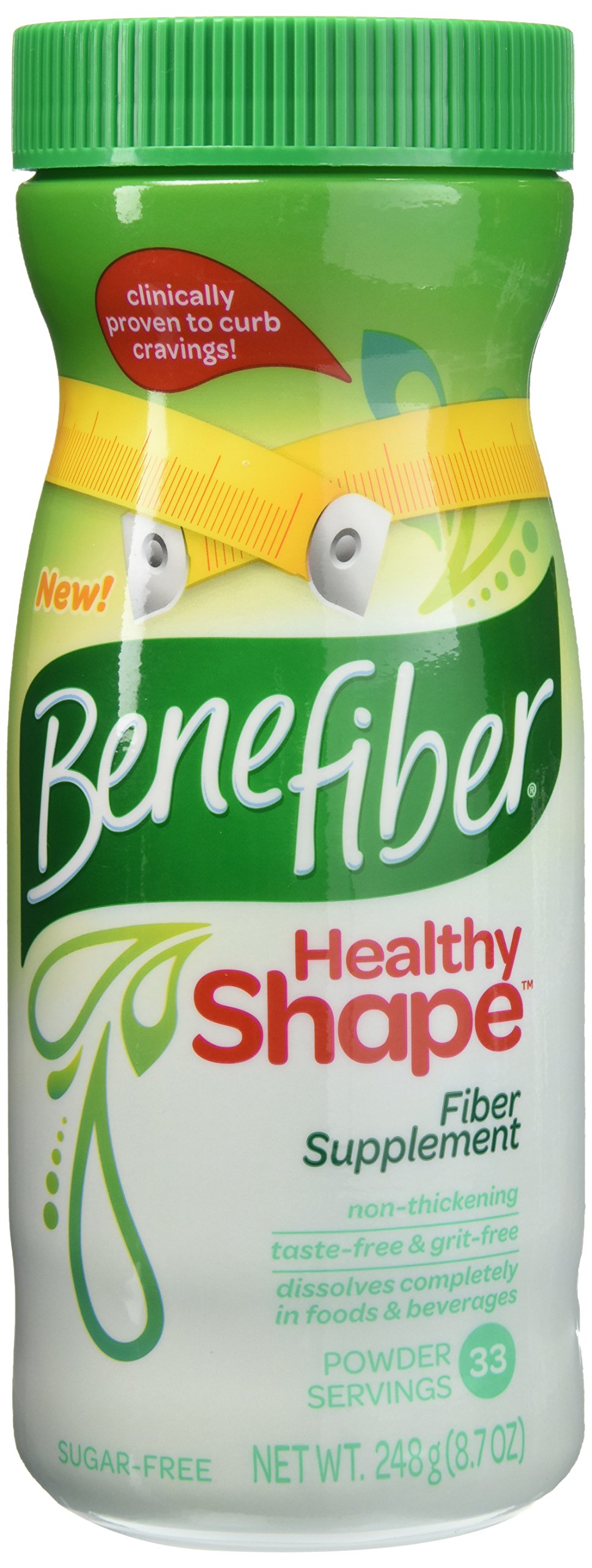 Benefiber Healthy Shape Prebiotic Fiber Supplement Powder For Digestive Health, Unflavored - 33 Servings (8.7 Ounces)