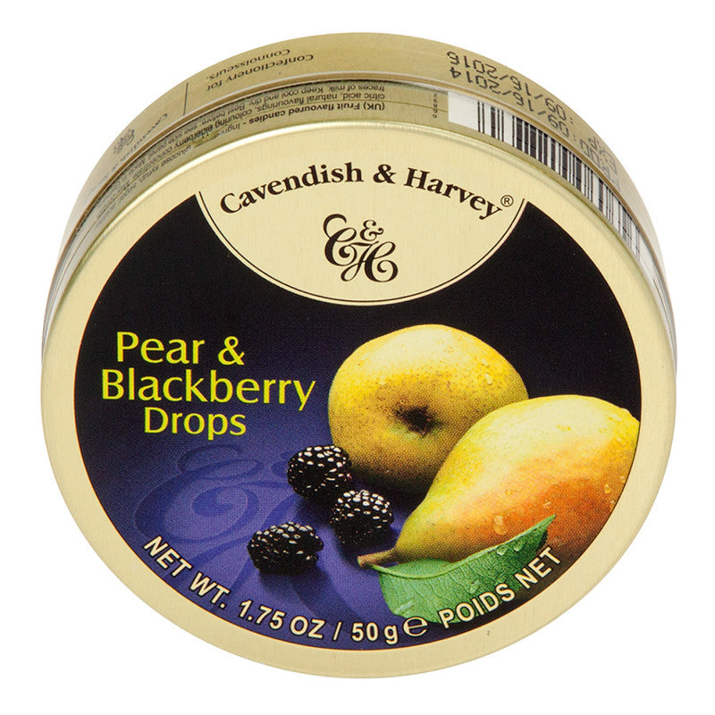 Cavendish & Harvey Pear Blackberry Drops 1.75 Oz Tin