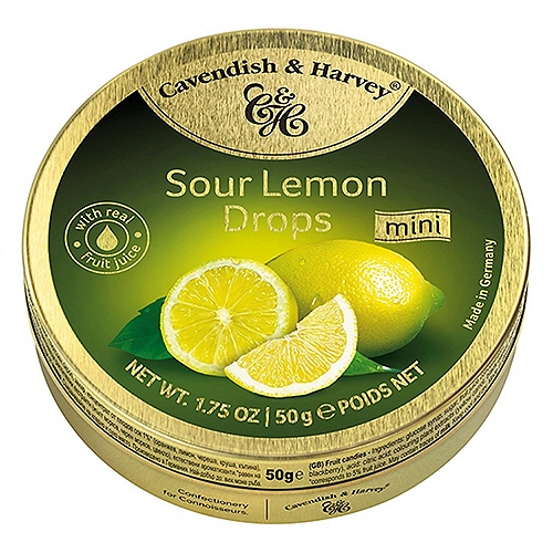 Cavendish & Harvey Candies, Sour Lemon Drops 1.75 Oz