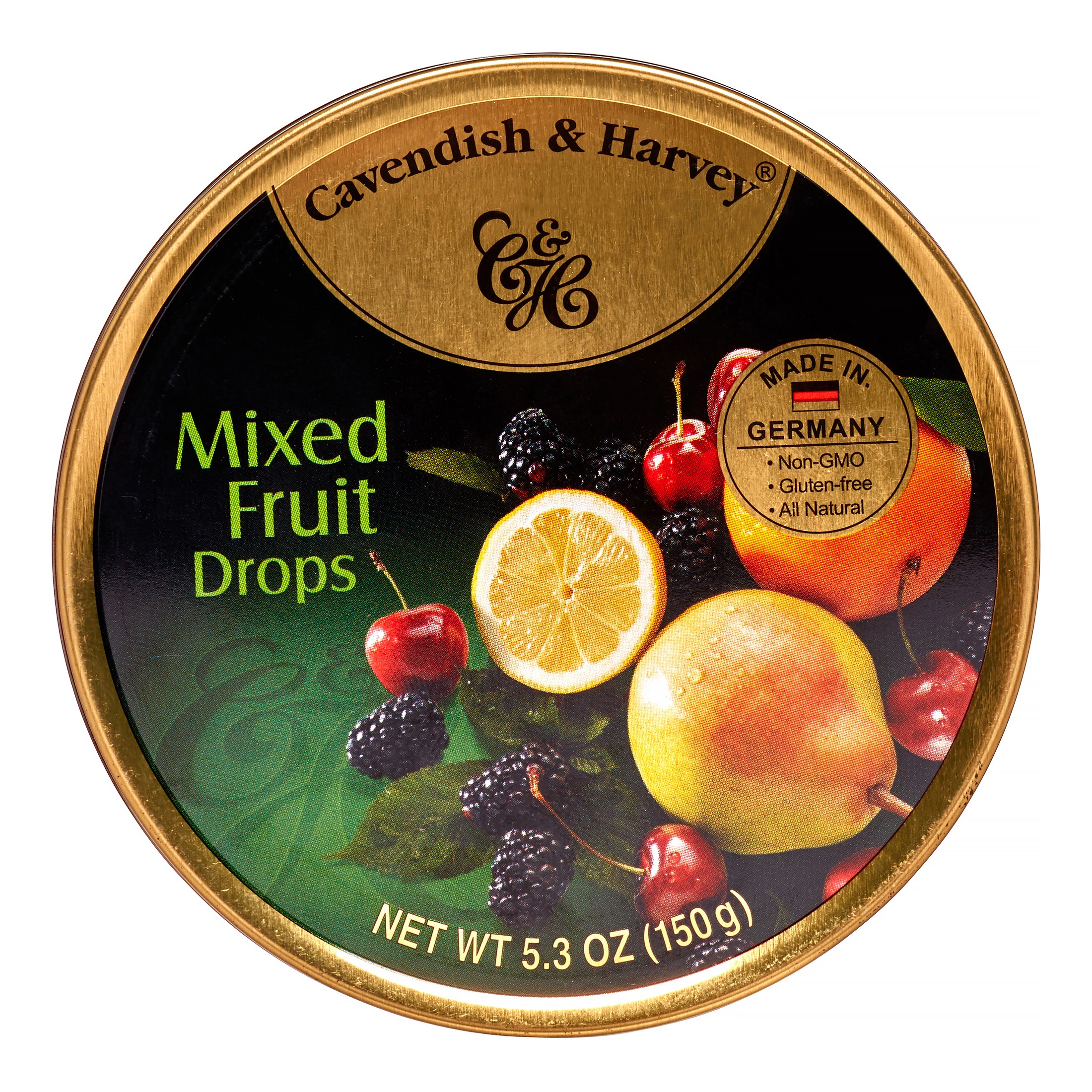 Cavendish & Harvey Mixed Fruit Drops 5.3 Oz Tin