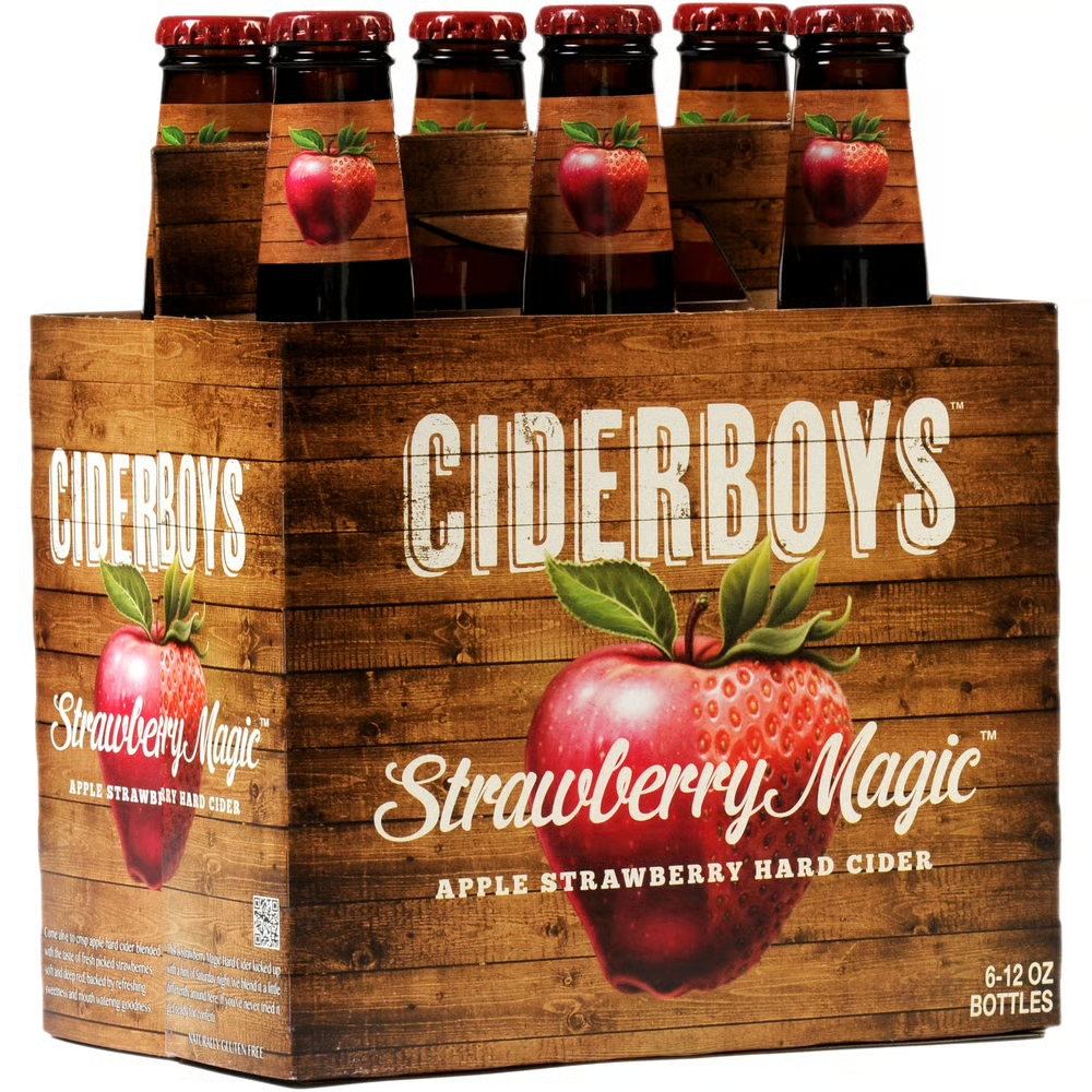 Ciderboy's Hard Cider, Apple Strawberry, Strawberry Magic