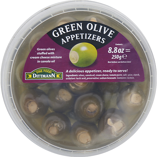 Dittmann Green Olive Appetizers 8.8 Oz