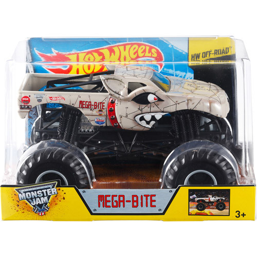 Generic Hot Wheels Monster Jam 1:24 Mega Bite Fundido A Troquel Vehículos