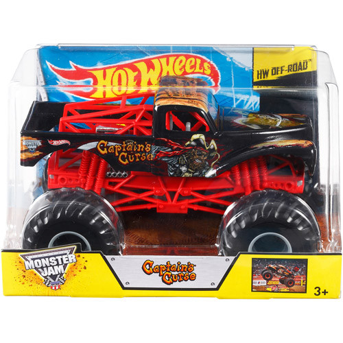 Generic Hot Wheels Monster Jam 1:24 Maldición Fundido A Troquel Vehículos Del Capitán