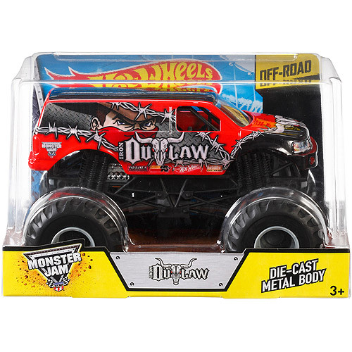 Generic Hot Wheels Monster Jam 1:24 Hierro Outlaw Fundido A Troquel Vehículos