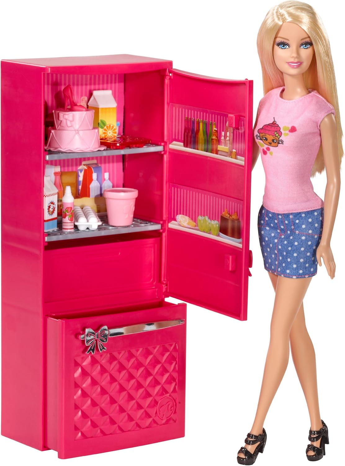 Barbie Doll And Fridge Set