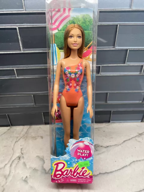 Mattel Barbie Beach Peach Swimsuit Summer Doll