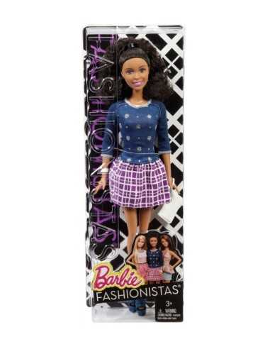 Barbie Fashionista Con Abito Blu E Lilla