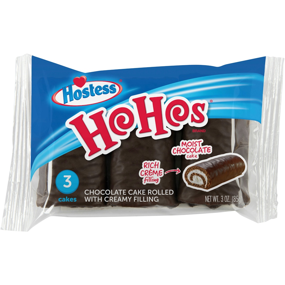 Hostess Ho Hos Chocolate Cake Rolled With Creamy Filling 3 Oz