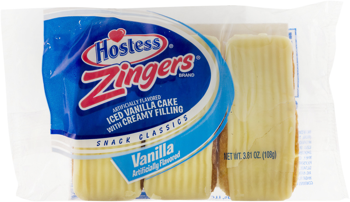 Hostess Iced Vanilla Zingers Single Serve, 3 Count, 3.81 Oz