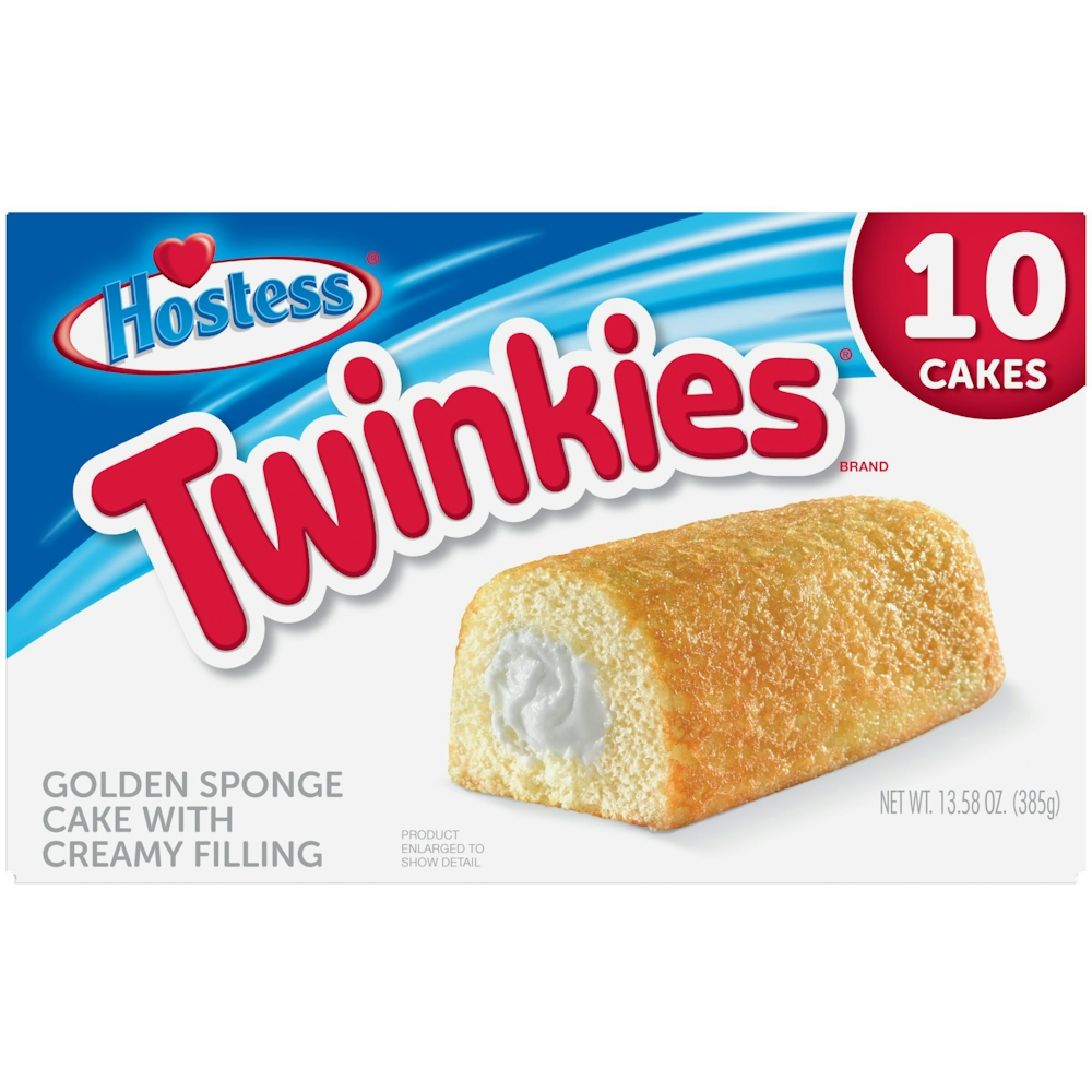 Hostess Twinkies Golden Sponge Cake With Creamy Filling