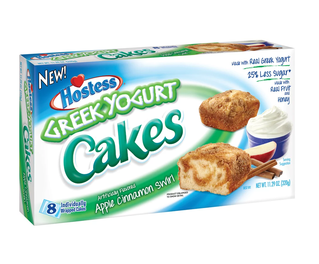 Hostess Apple Cinnamon Swirl Greek Yogurt Cakes 8 Ct Box