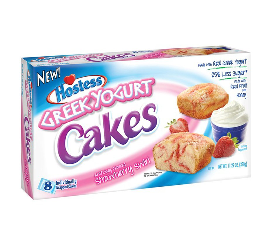 Hostess Strawberry Swirl Greek Yogurt Cakes 8 Ct Box