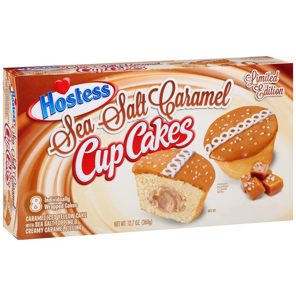 Hostess Sea Salt Caramel Cup Cakes 8 Ct Box