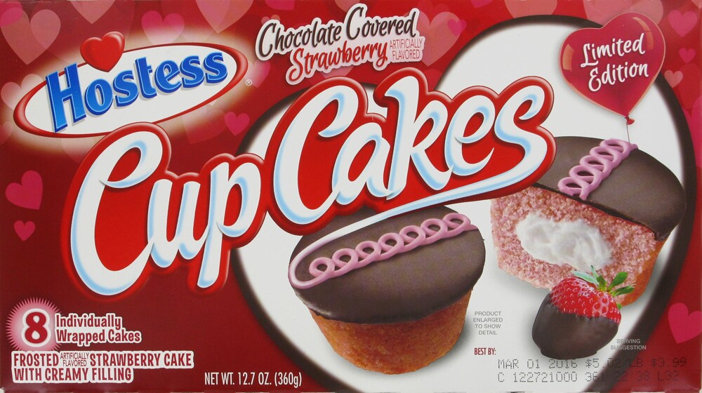 Hostess Chocolate Strawberry Cupcakes