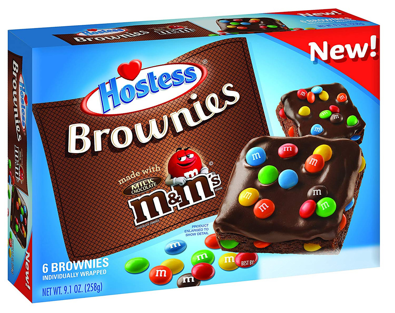 Hostess Brownies Made With Milk Chocolate M&M'S, 6 Count, 9.1 Oz
