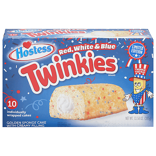 Hostess Sponge Cake, Red, White & Blue