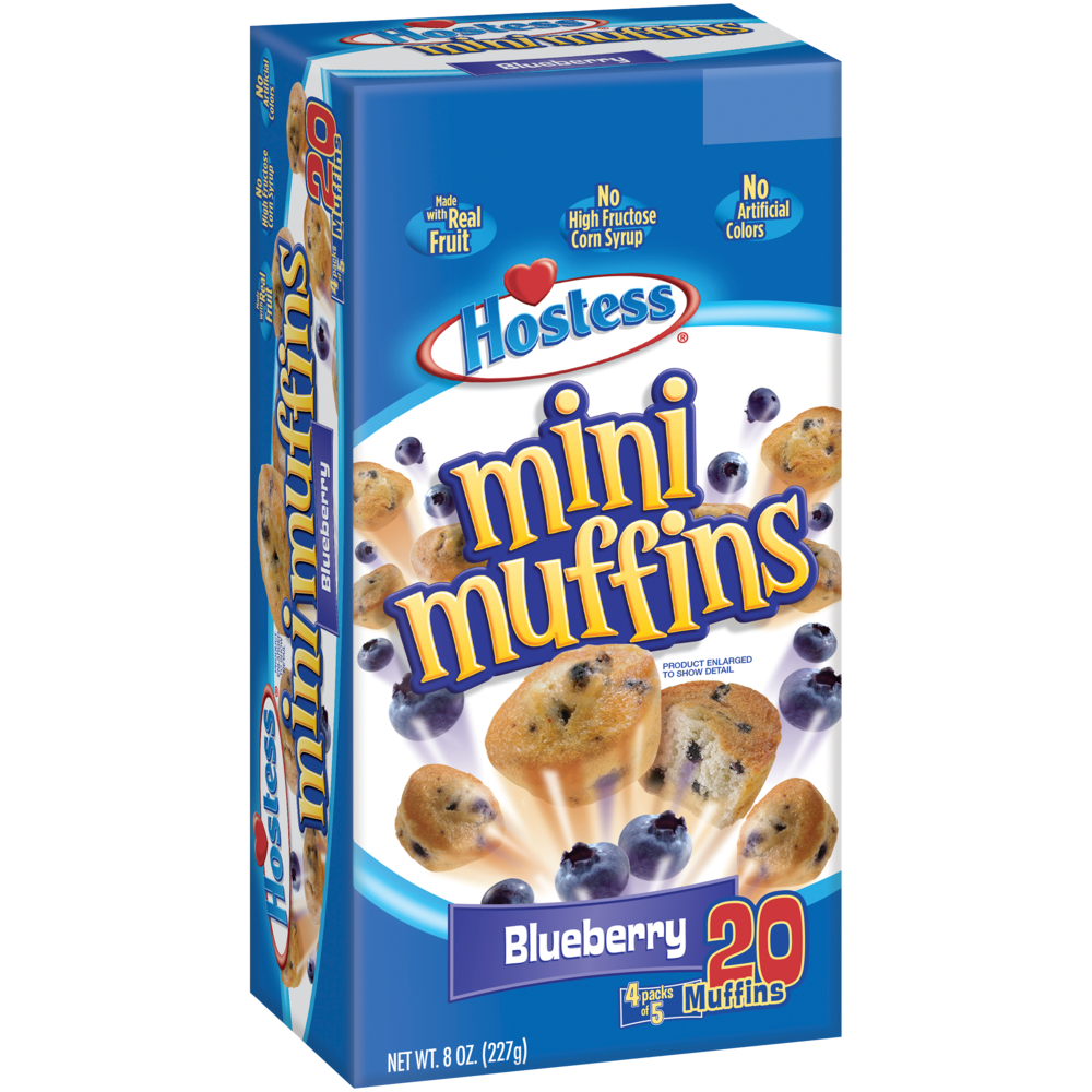 Hostess Muffins, Mini, Blueberry