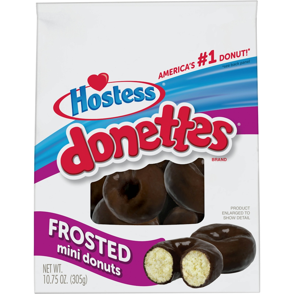 Hostess Donettes Chocolate Frosted Mini Donuts 10.75oz Bag