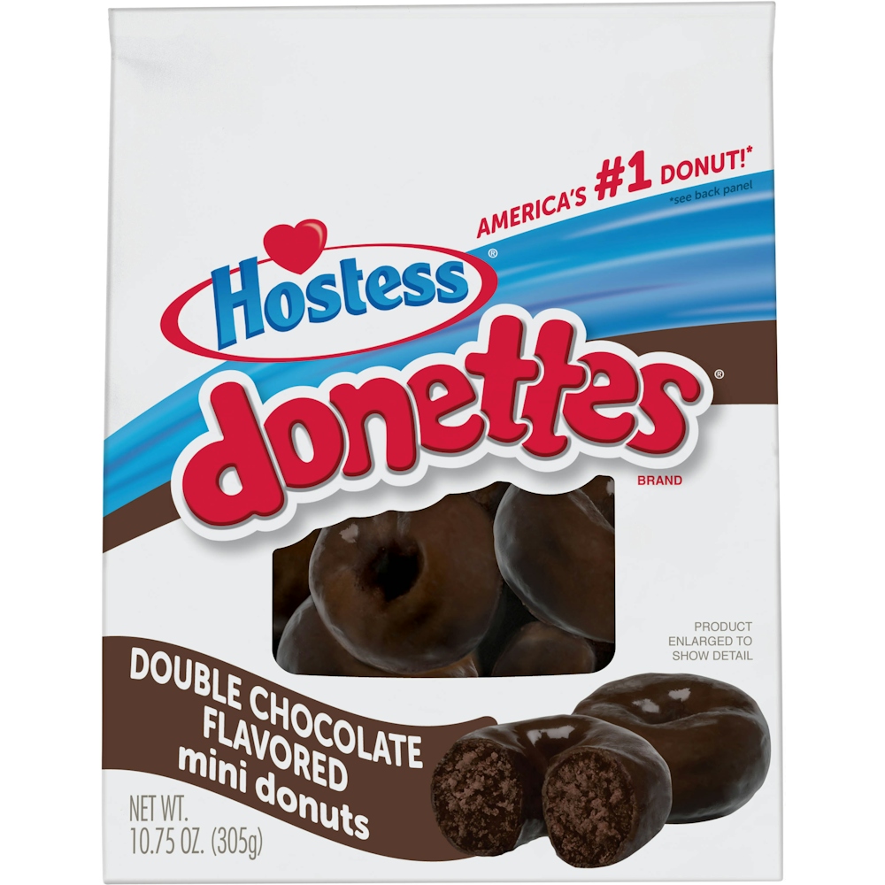 Hostess Donettes Frosted Mini Donuts, Double Chocolate