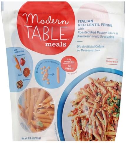 Modern Table Meals Red Lentil Penne, Italian