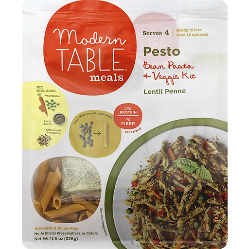 Modern Table Meals Bean Pasta & Veggie Kit, Pesto