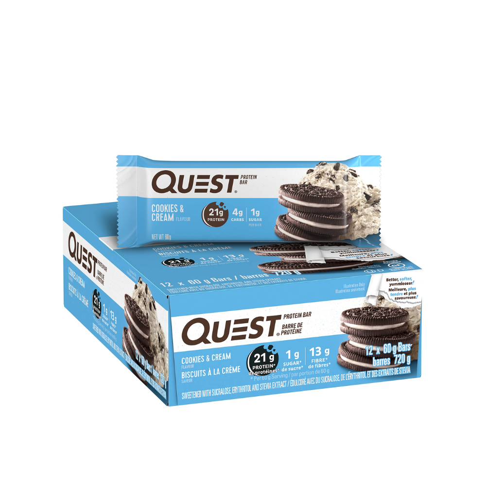 Quest Cookies & Cream Flavor Protein Bar 2.12 Oz. Wrapper
