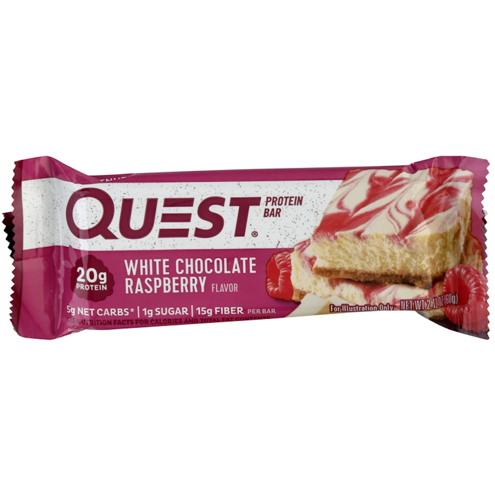 Quest Protein Bar White Chocolate Raspberry Flavor 2.12 Oz. Wrapper