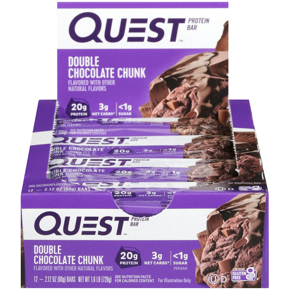 Quest Protein Bar Double Chocolate Chunk Flavor 12-2.12 Oz. Bars