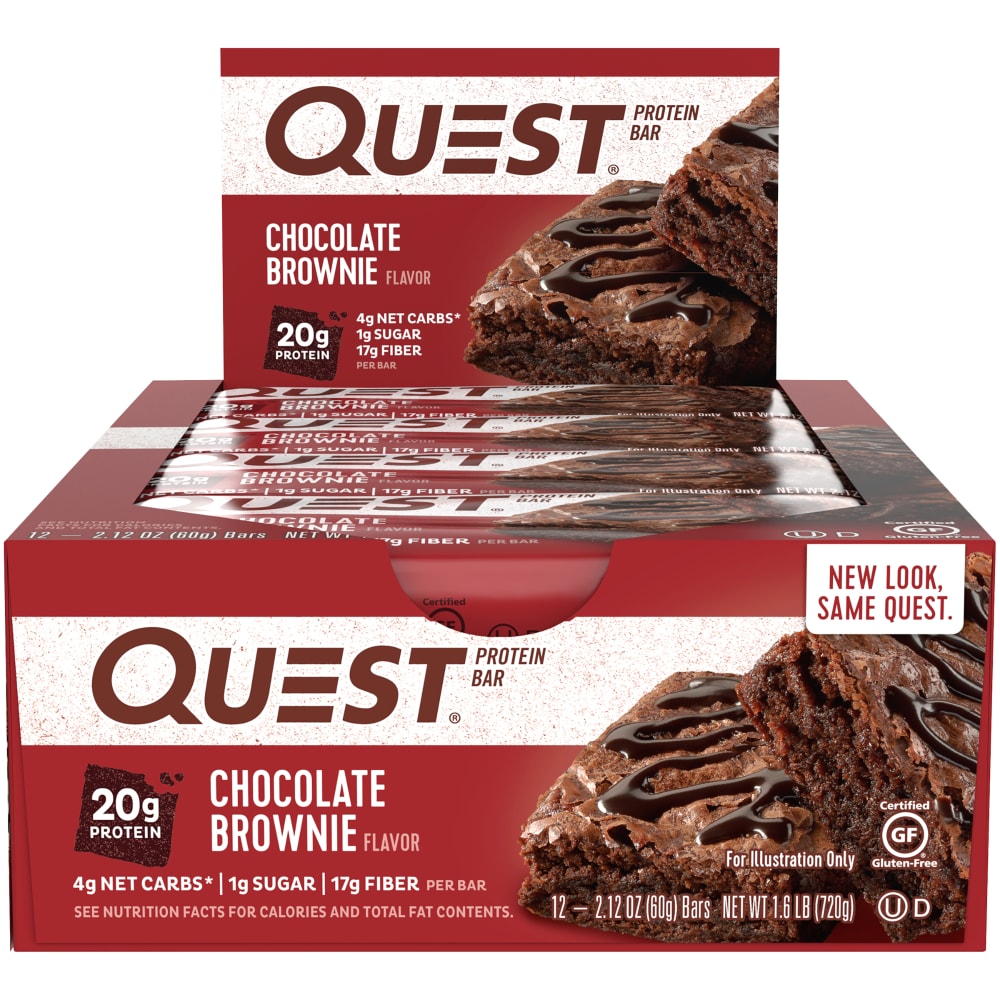 Quest Protein Bar Chocolate Brownie Flavor 12-2.12 Oz. Bars