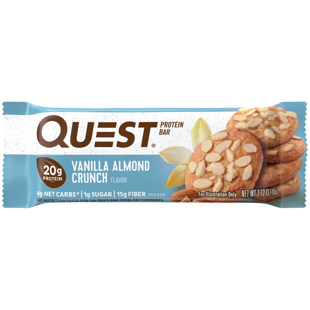 Quest Bar Protein Vanilla Almond Crunch Flavor 2.12 Oz. Wrapper