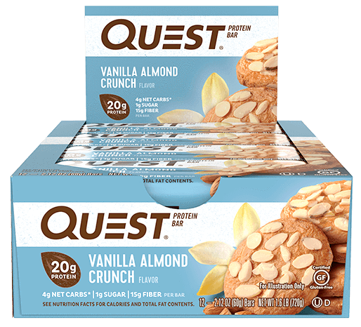 Quest Protein Bars, Vanilla Almond Crunch, 12 X 60 G