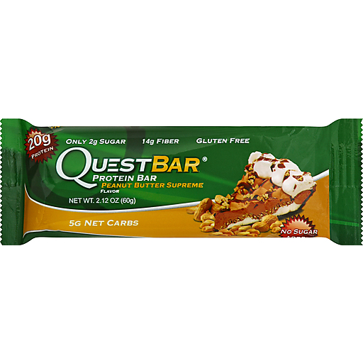 Quest Bar Protein Peanut Butter Supreme Flavor 2.12 Oz. Wrapper
