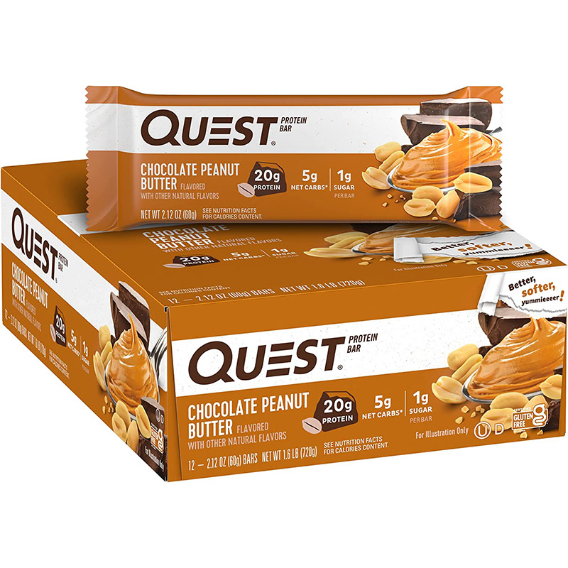 Quest Protein Bar, Peanut Butter Supreme, 12-2.12 Oz Bars