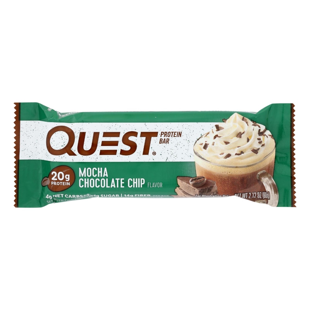 Quest Mocha Chocolate Chip Flavor Protein Bar 2.12 Oz. Wrapper