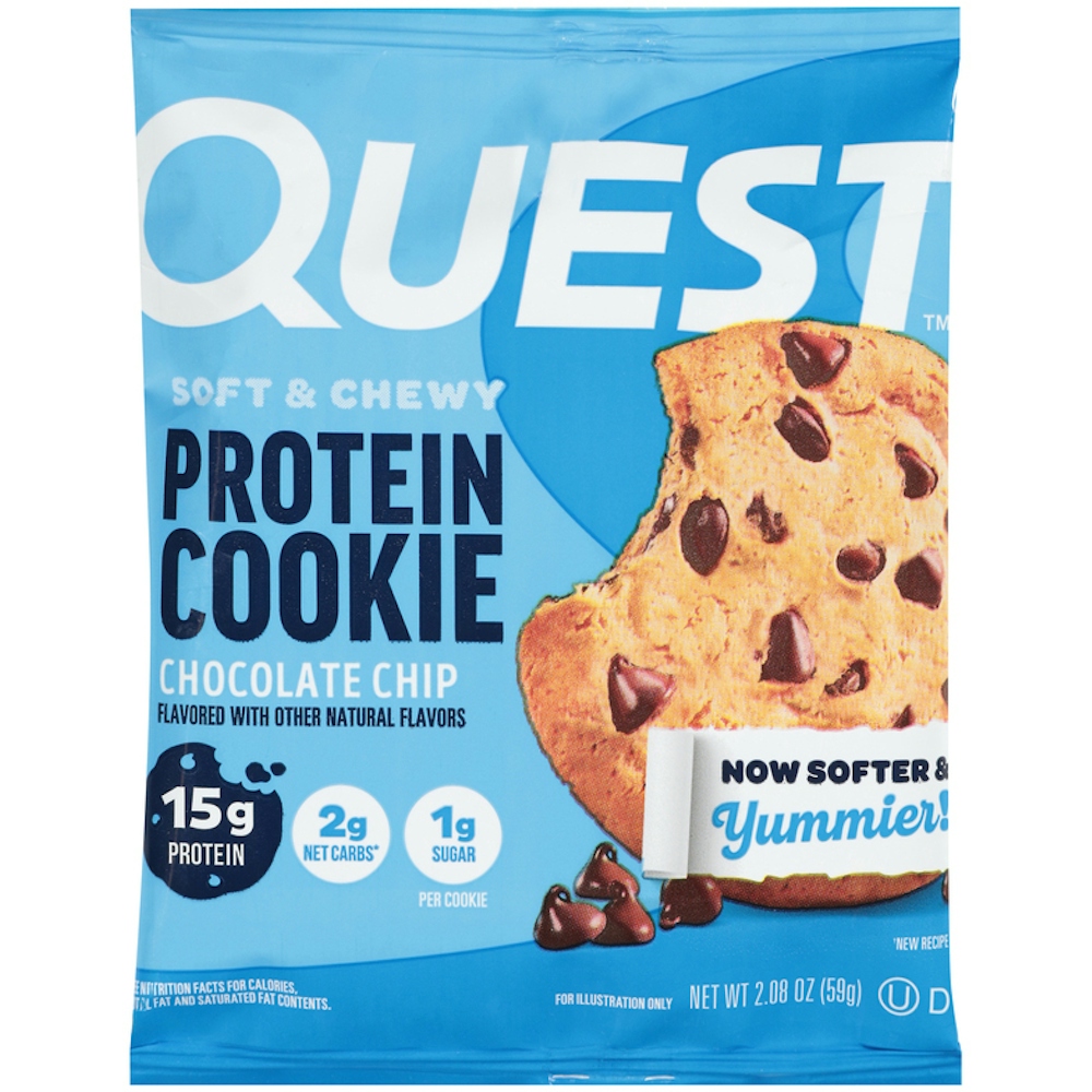 Quest Protein Cookie, Chocolate Chip, Soft & Chewy, 2.08 Ounce