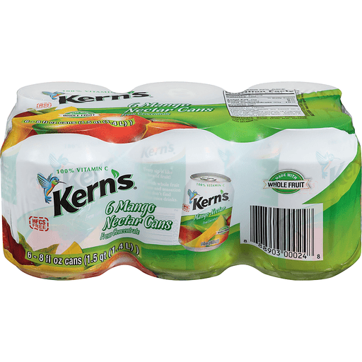 Kern's Mango Nectar Fruit Juice 6-8 Fl.oz. Cans