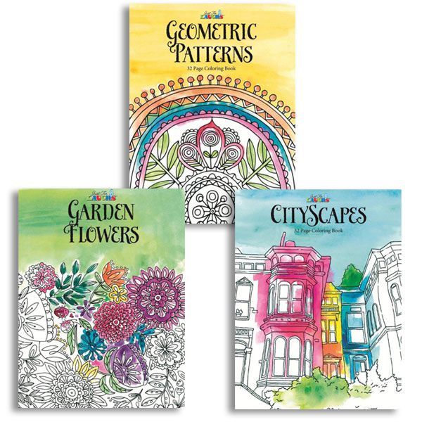Darice Just For Laughs Geometric Patterns Halloween Coloring Book